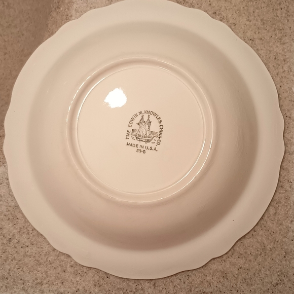 2 Vtg Soup Bowls The Edwin M. Knowles China Co. + FREE GIFT - Picture 5 of 9